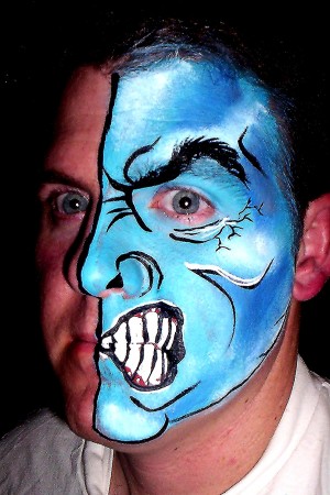 Blue Man Face Paint
